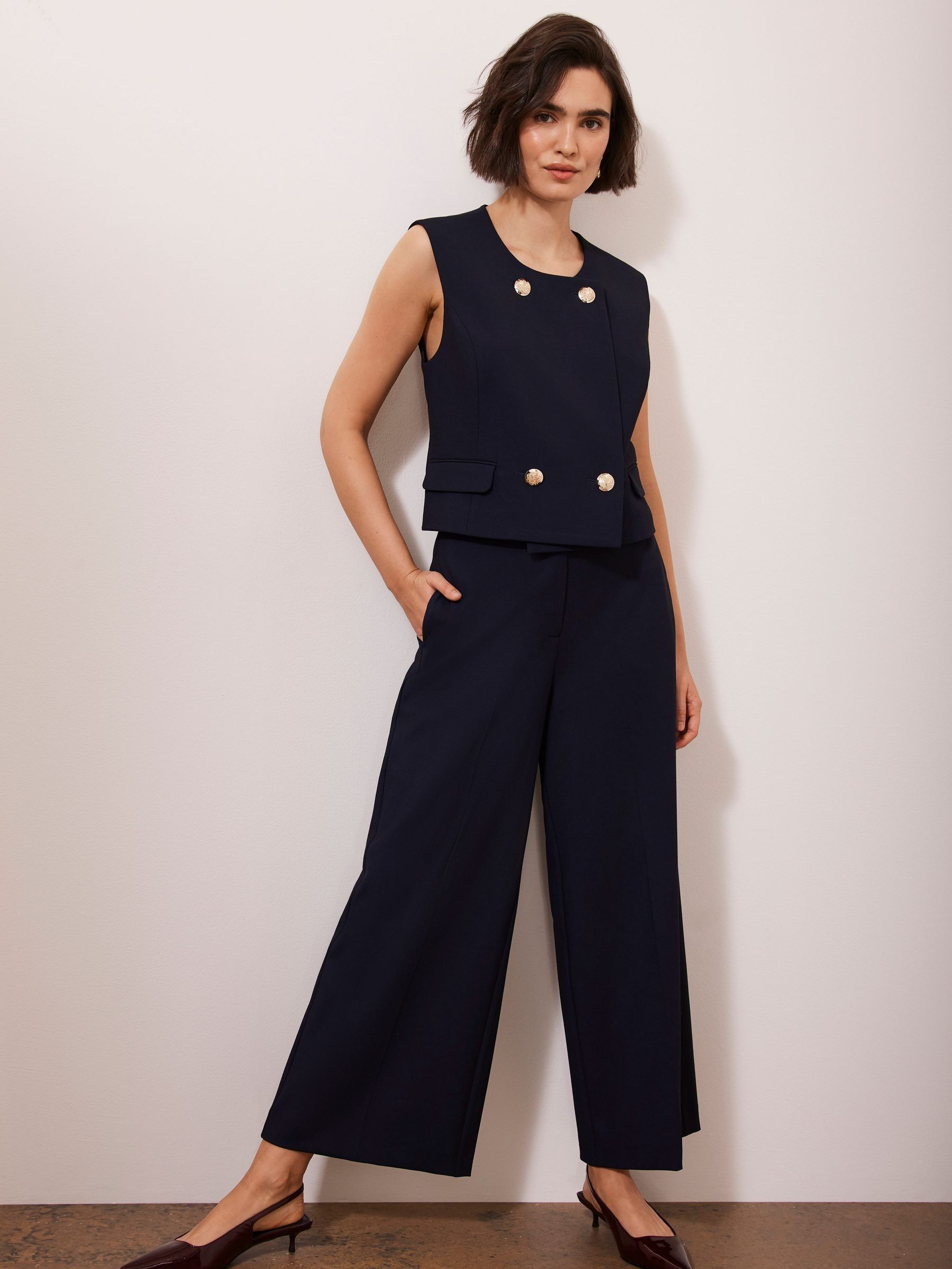 Buy Mint Velvet Blue Button Detail Waistcoat from Next USA