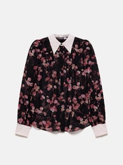 Mint Velvet Black Floral Print Shirt - Image 7 of 8
