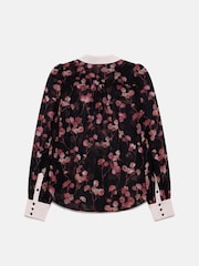 Mint Velvet Black Floral Print Shirt - Image 8 of 8