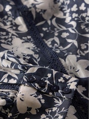 Mint Velvet Blue Floral Print Shirt - Image 8 of 8