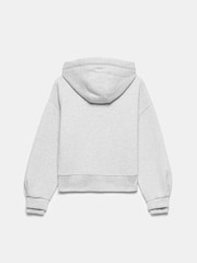 Mint Velvet Grey Cropped Hooded Sweatshirt - Image 7 of 8