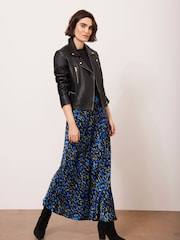 Mint Velvet Blue Floral Print Slip Skirt - Image 1 of 8
