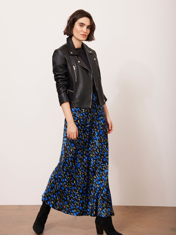 Mint Velvet Blue Floral Print Slip Skirt - Image 1 of 8