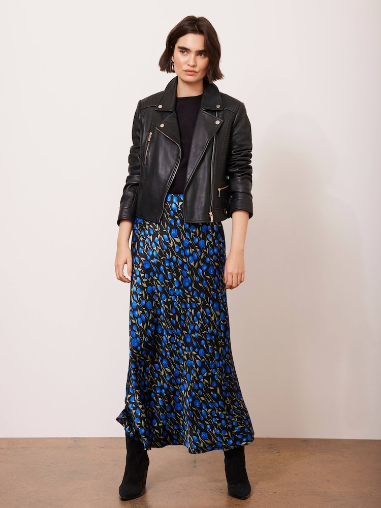 Mint Velvet Blue Floral Print Slip Skirt - Image 2 of 8