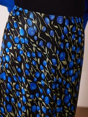 Mint Velvet Blue Floral Print Slip Skirt - Image 4 of 8