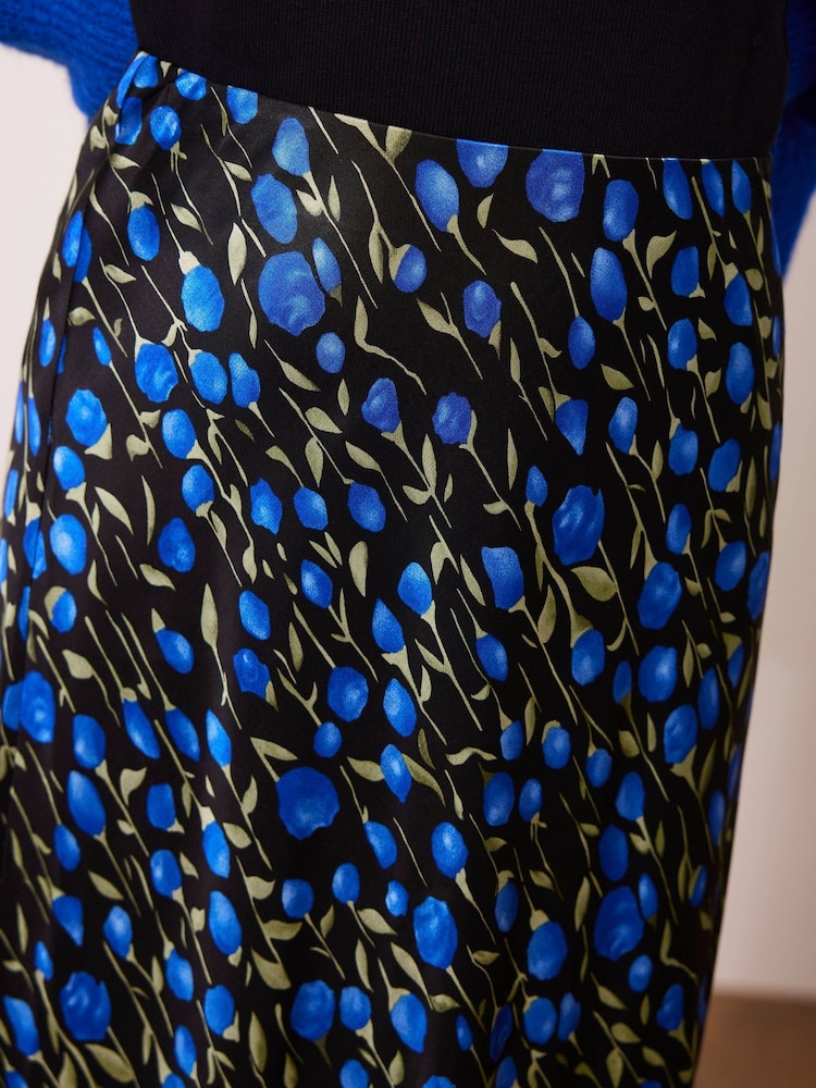 Buy Mint Velvet Blue Floral Print Slip Skirt from Next Denmark