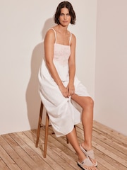 Mint Velvet Pink Crochet Trim Maxi Dress - Image 3 of 8