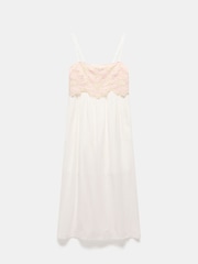 Mint Velvet Pink Crochet Trim Maxi Dress - Image 7 of 8