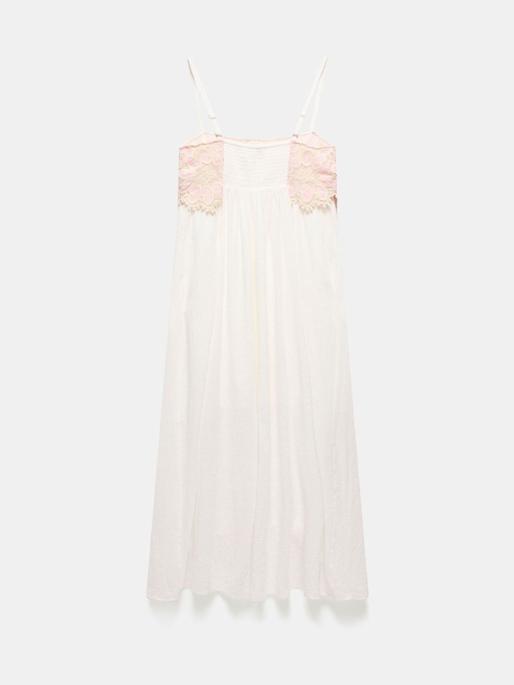 Mint Velvet Pink Crochet Trim Maxi Dress - Image 8 of 8
