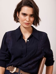 Mint Velvet Embroidered Shirt - صورة 5 من 8