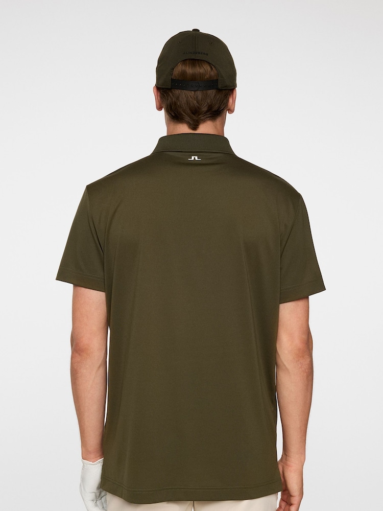 J.Lindeberg Dark Green Golf Bridge Polo Shirt - Image 2 of 6