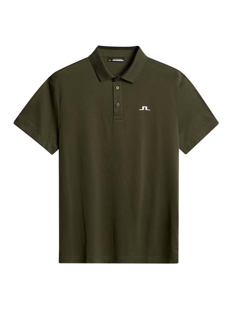 J.Lindeberg Dark Green Golf Bridge Polo Shirt - Image 6 of 6