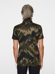 J.Lindeberg Dark Green Golf Tour Tech Print Polo Shirt - Image 4 of 5