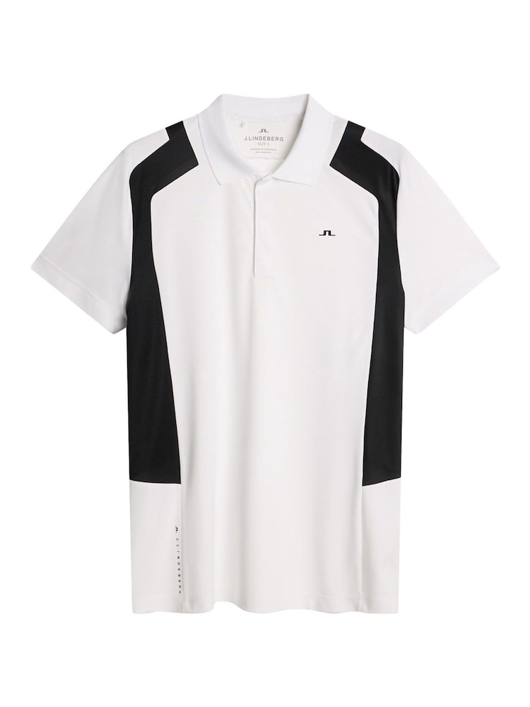 J.Lindeberg White Golf Legacy Polo Shirt - Image 6 of 6