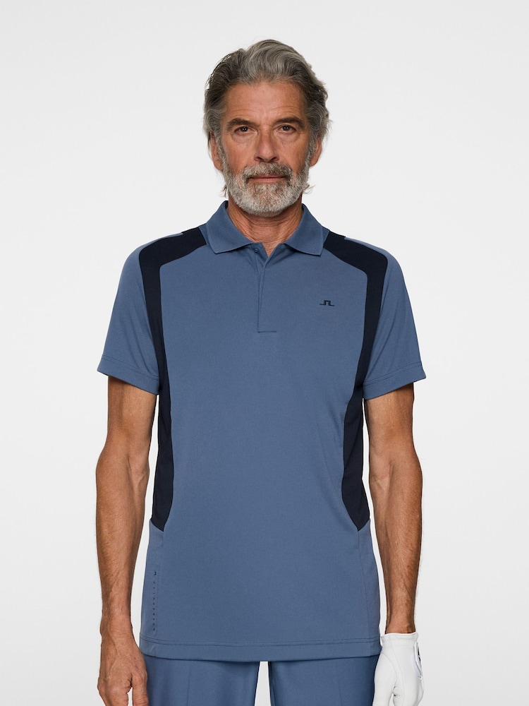 J.Lindeberg Blue Golf Legacy Polo Shirt - Image 1 of 9 J.Lindeberg Blue Golf Legacy Polo Shirt - Image 1 of 9