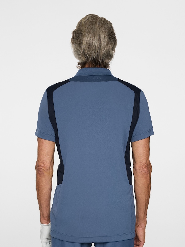 J.Lindeberg Blue Golf Legacy Polo Shirt - Image 2 of 9 J.Lindeberg Blue Golf Legacy Polo Shirt - Image 2 of 9