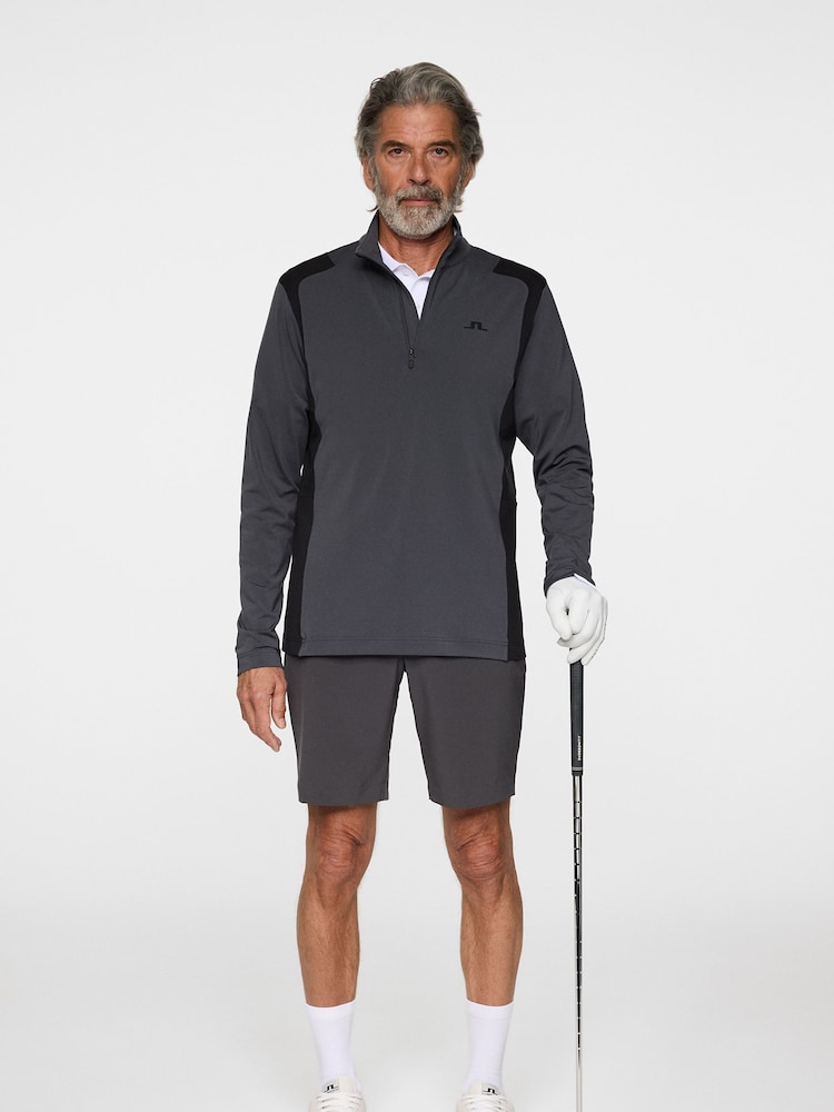 J.Lindeberg Grey Golf Lukas Quarter Zip Mid Layer Sweatshirt - Image 1 of 5 J.Lindeberg Grey Golf Lukas Quarter Zip Mid Layer Sweatshirt - Image 1 of 5
