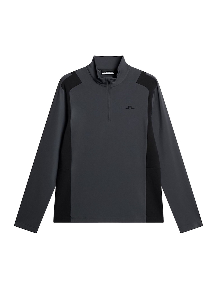 J.Lindeberg Grey Golf Lukas Quarter Zip Mid Layer Sweatshirt - Image 5 of 5