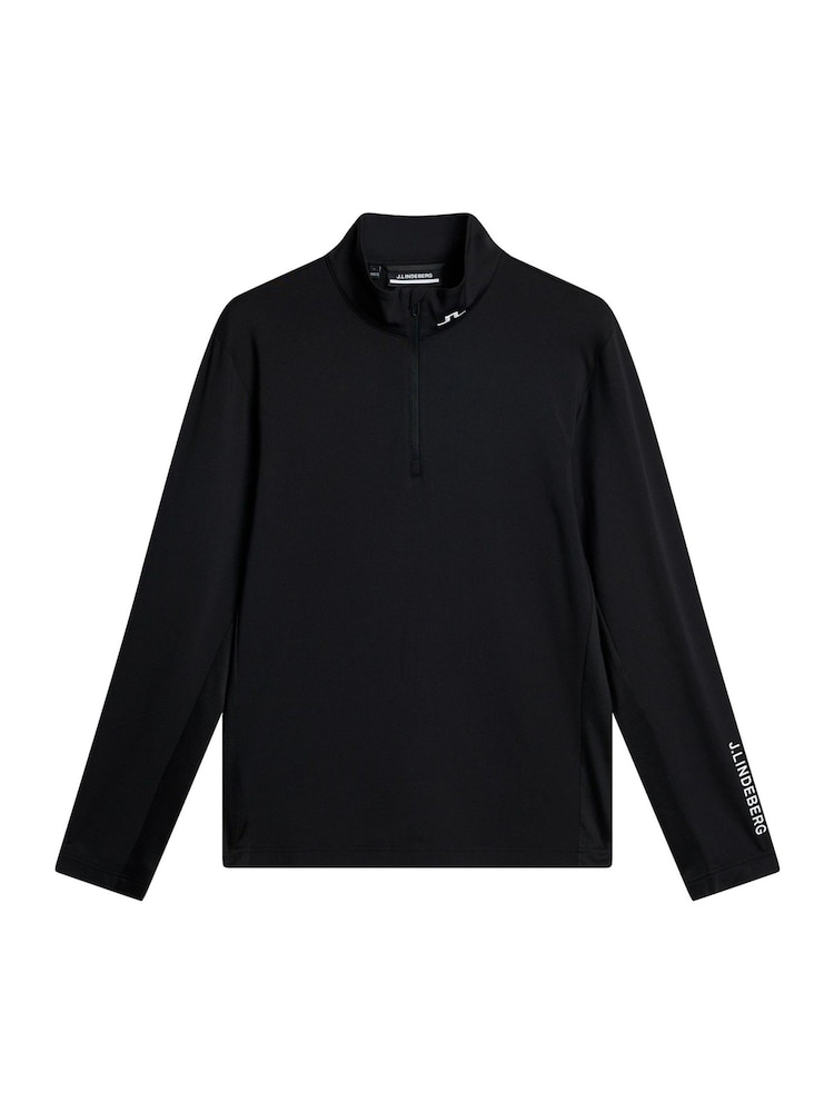 J.Lindeberg Black Golf Tour Tech Mid Layer Sweatshirt - Image 6 of 6 J.Lindeberg Black Golf Tour Tech Mid Layer Sweatshirt - Image 6 of 6