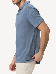 Paige Blue Shelton 100% Linen Polo Shirt - Imagem 4 de 5