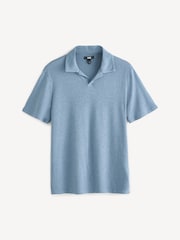 Paige Blue Shelton 100% Linen Polo Shirt - Imagem 5 de 5