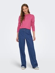 JDY Navy Blue Wide Leg Jeans - Image 1 of 6