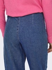 JDY Navy Blue Wide Leg Jeans - Image 4 of 6