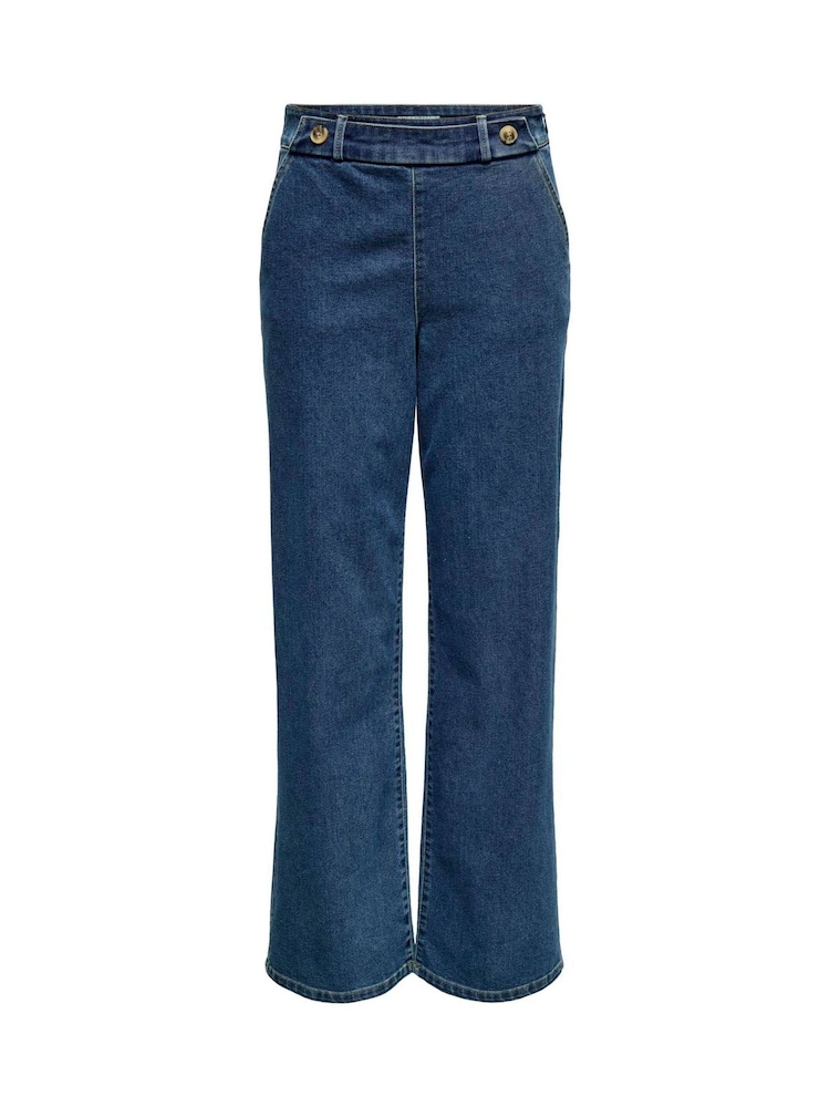 JDY Navy Blue Wide Leg Jeans - Image 4 of 4 JDY Navy Blue Wide Leg Jeans - Image 4 of 4