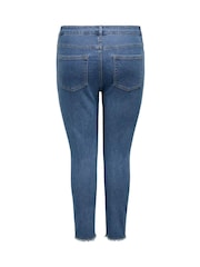 ONLY Curve Blue Mid Rise Skinny Fit Jeans With Comfort Stretch - Image 7 of 7