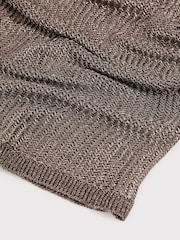 Reiss Gunmetal Tia Metallic Knit Vest - Image 6 of 6