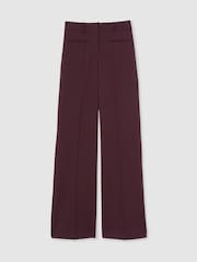 Reiss Burgundy Claude High Rise Flared Trousers - Image 2 of 6