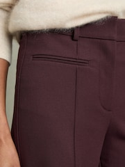 Reiss Burgundy Claude High Rise Flared Trousers - Image 4 of 6