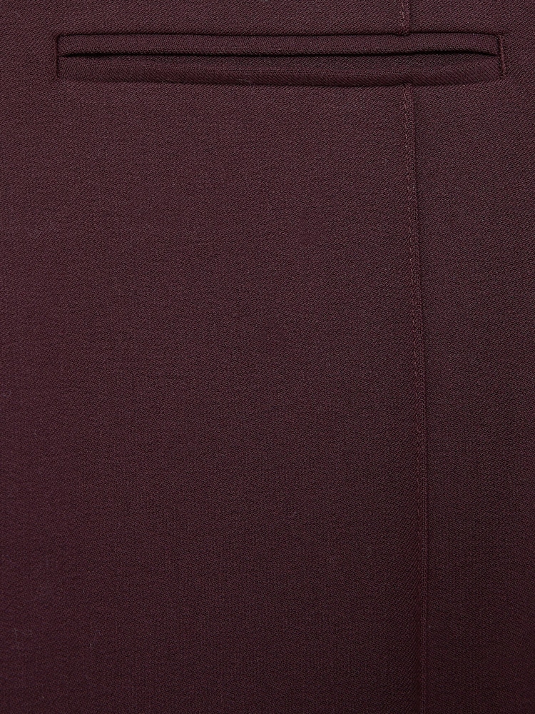 Reiss Burgundy Claude High Rise Flared Trousers - Image 6 of 6