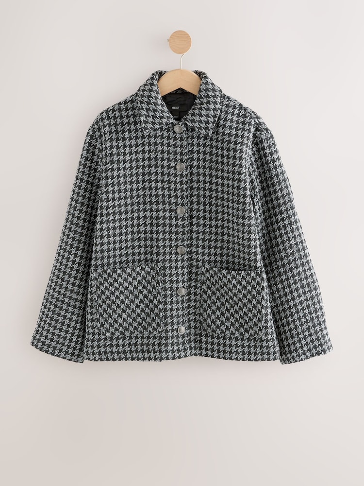 Monochrome Boucle Button Through Shacket - Image 1 of 3 Monochrome Boucle Button Through Shacket - Image 1 of 3