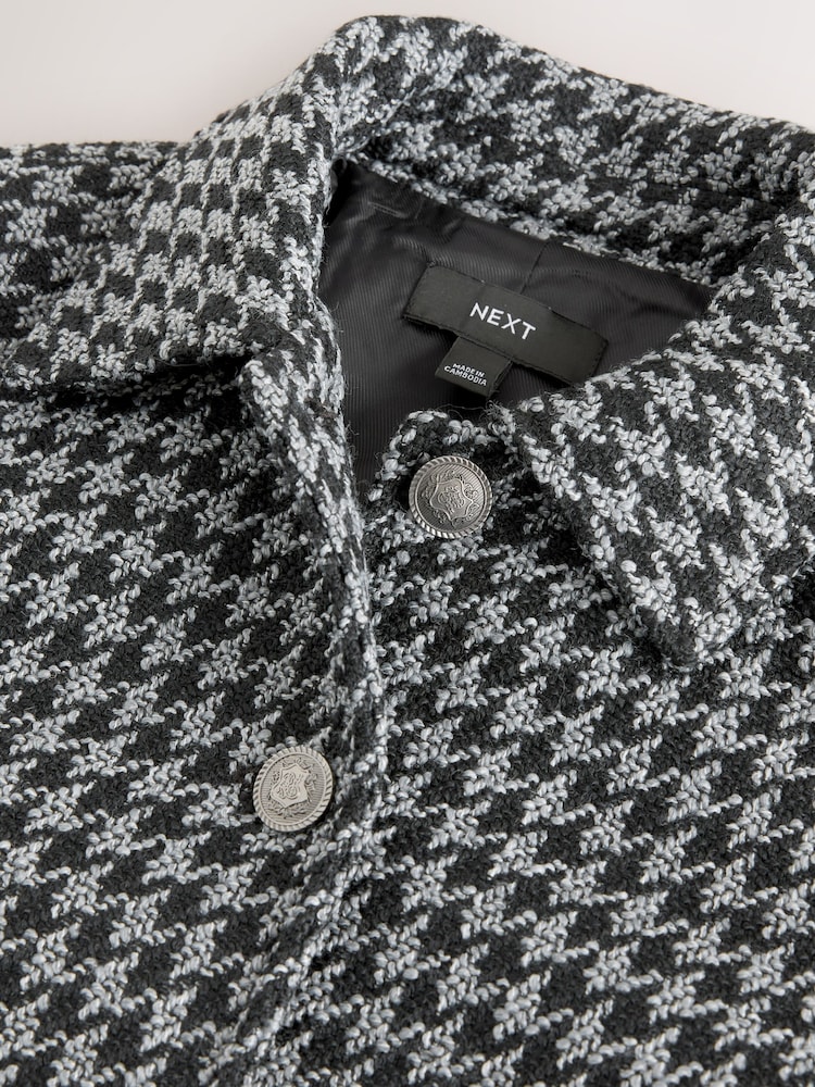 Monochrome Boucle Button Through Shacket - Image 3 of 3