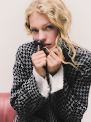 Monochrome Boucle Button Through Shacket - Image 4 of 8