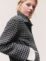Monochrome Boucle Button Through Shacket - Image 5 of 8