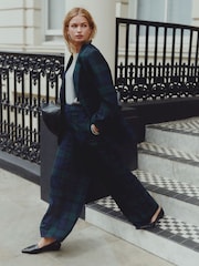 Green/Navy Tartan Single Breasted Blazer - Image 1 of 7