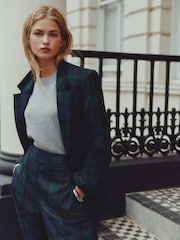 Green/Navy Tartan Single Breasted Blazer - Image 2 of 7