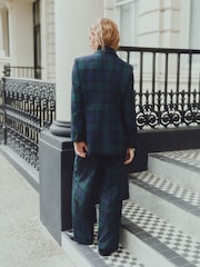 Green/Navy Tartan Single Breasted Blazer - Image 3 of 7