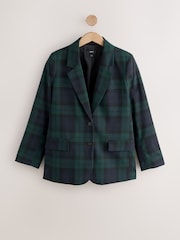 Green/Navy Tartan Single Breasted Blazer - Image 5 of 7