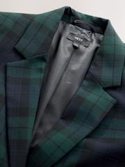 Green/Navy Tartan Single Breasted Blazer - Image 6 of 7