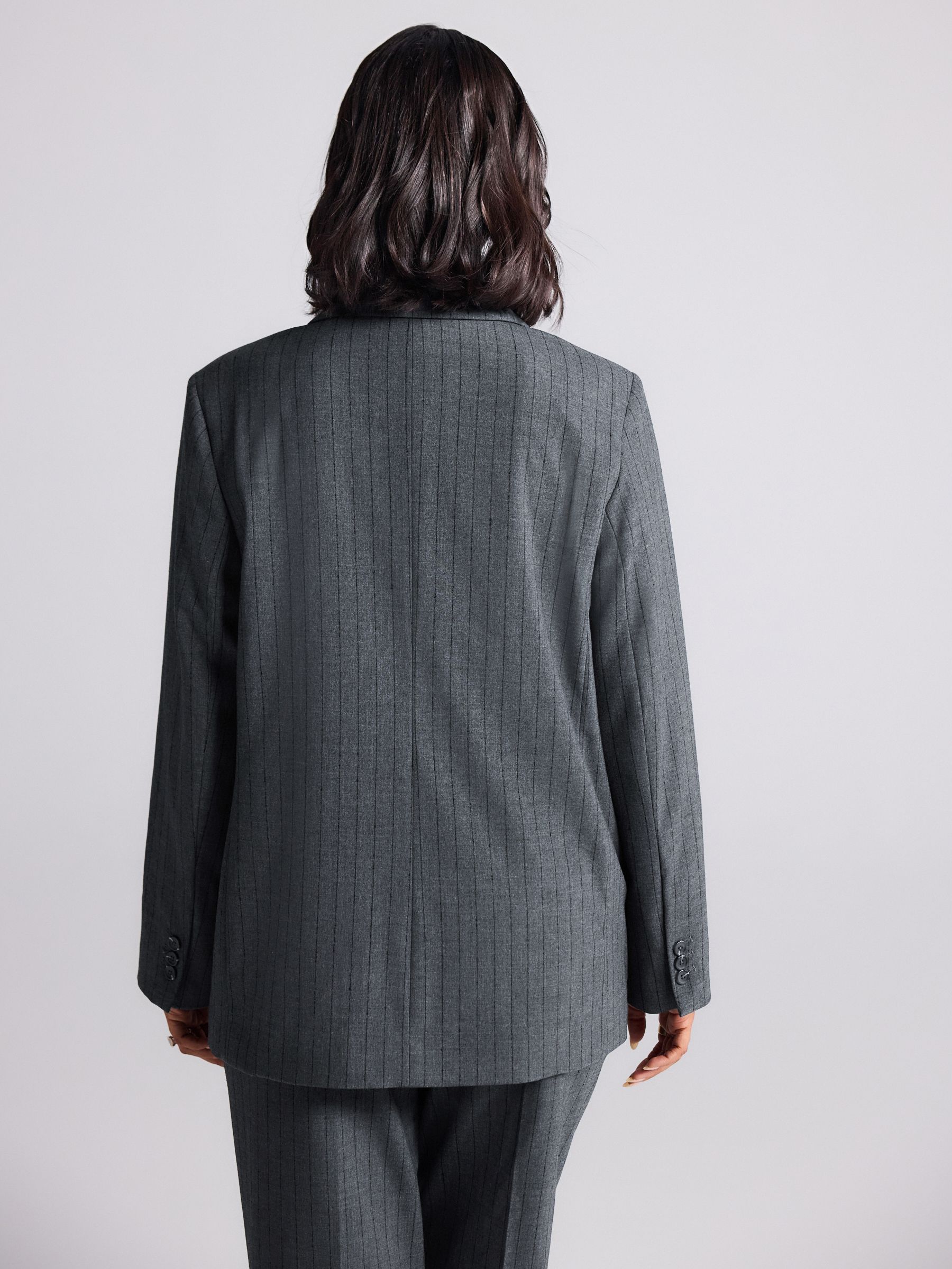 Buy Grey Stripe Single Breasted Blazer from the Next UK online shop
