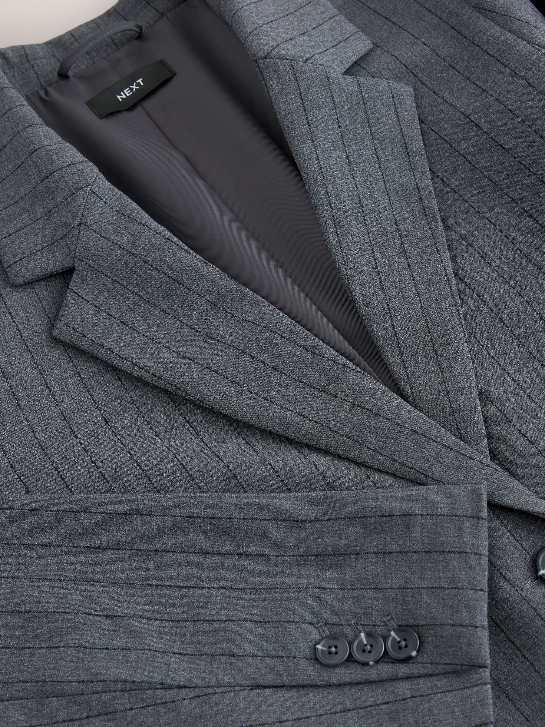 Buy Grey Stripe Single Breasted Blazer from the Next UK online shop