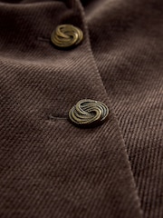 Chocolate Brown Chenille Single Breasted Blazer - Image 3 of 4