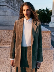 Green Cord Single Breasted Blazer - Image 2 of 7
