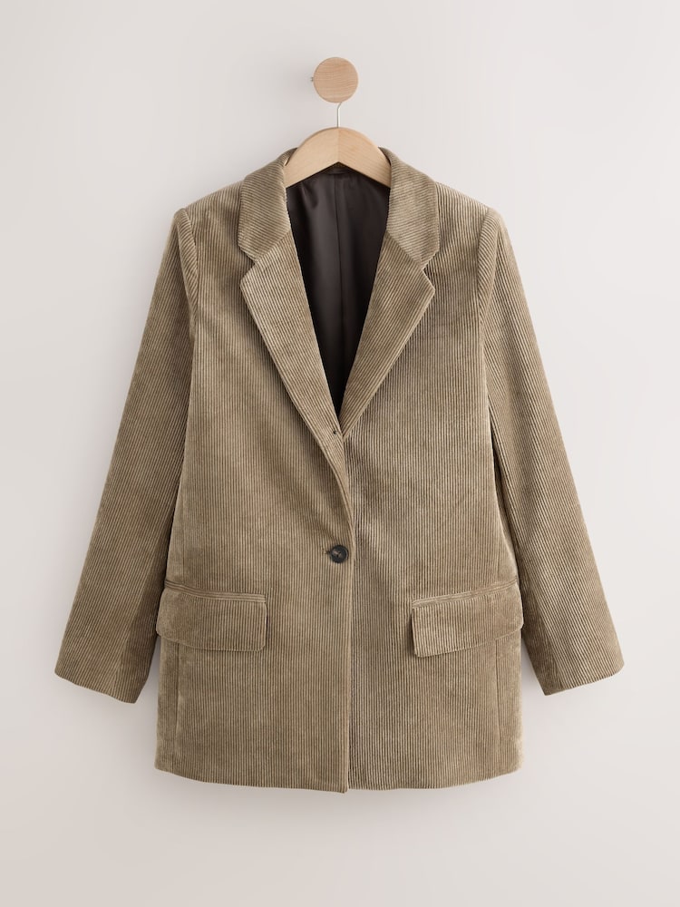 Green Cord Single Breasted Blazer - Image 7 of 7 Green Cord Single Breasted Blazer - Image 7 of 7