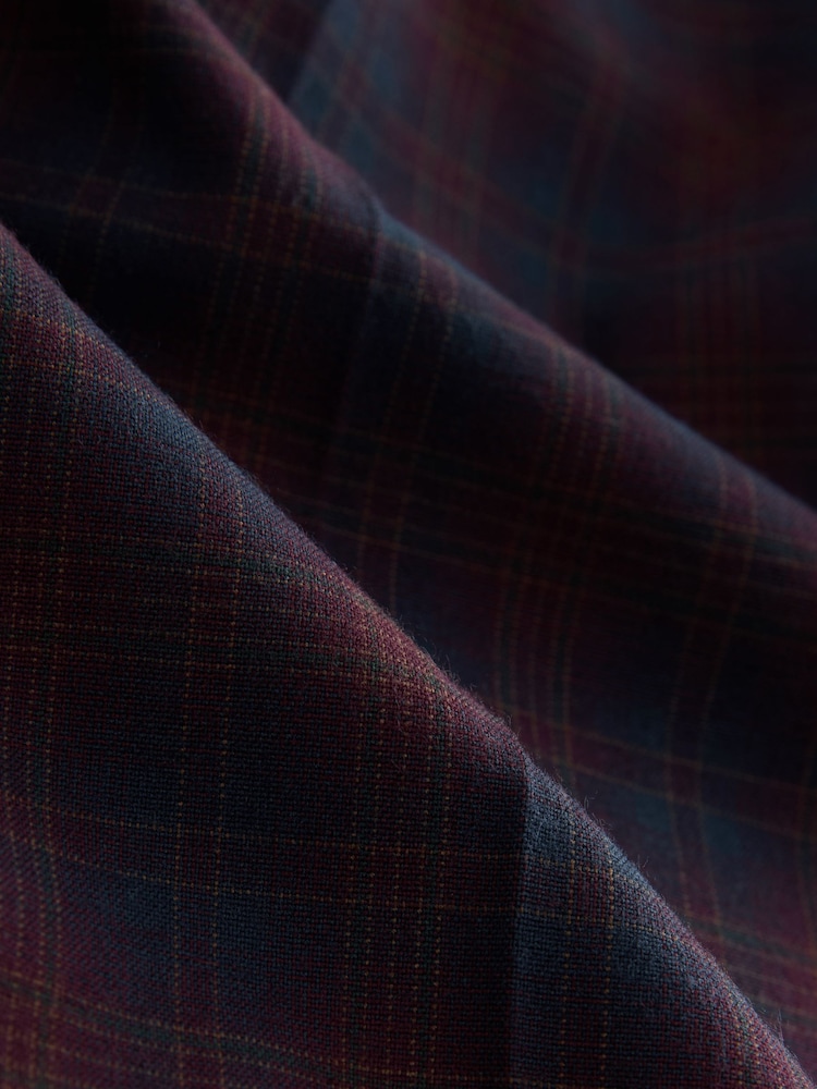 Brown Check Wide Leg Tailored Trousers - Image 8 of 8