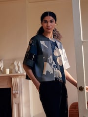 Chocolate Brown Check Double Pleat Straight Leg Trousers - Image 3 of 10