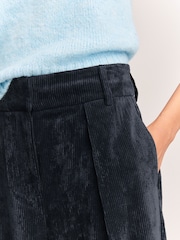 Navy Corduroy Wide Leg Trousers - Image 5 of 8